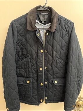 J.Crew Black Quilted  barn jacket